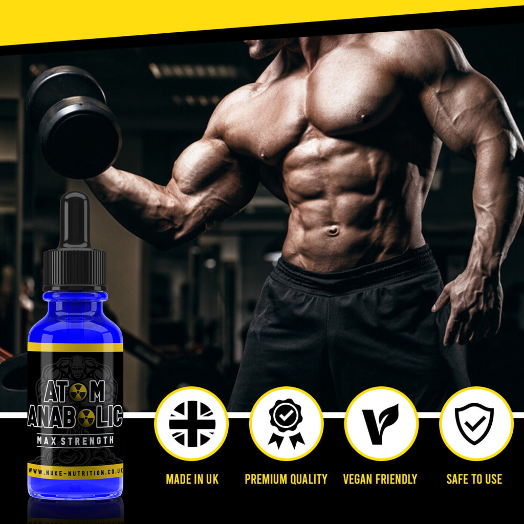 ATOM ANABOLIC STRONGEST TESTOSTERONE BOOSTER Muscle AMINO Supplement - main product image