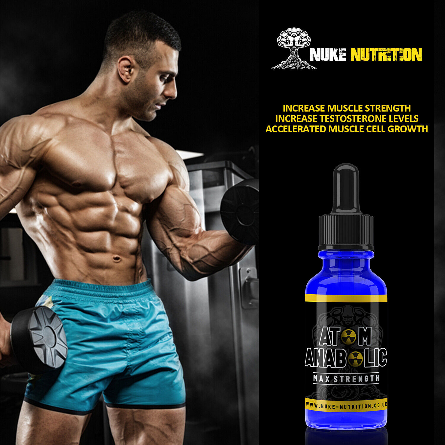 ATOM ANABOLIC STRONGEST TESTOSTERONE BOOSTER Muscle AMINO Supplement - product image 3