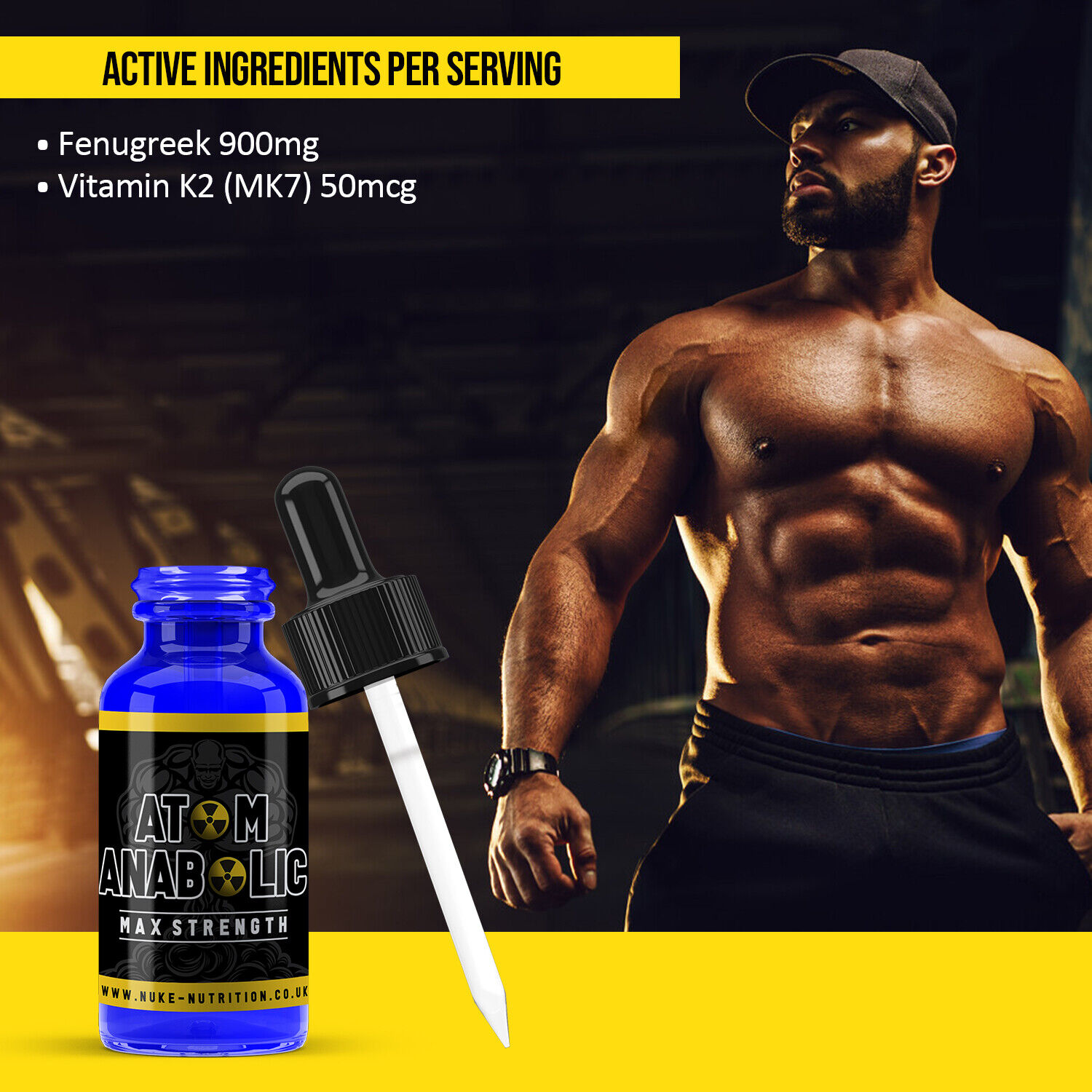 ATOM ANABOLIC STRONGEST TESTOSTERONE BOOSTER Muscle AMINO Supplement - product image 4