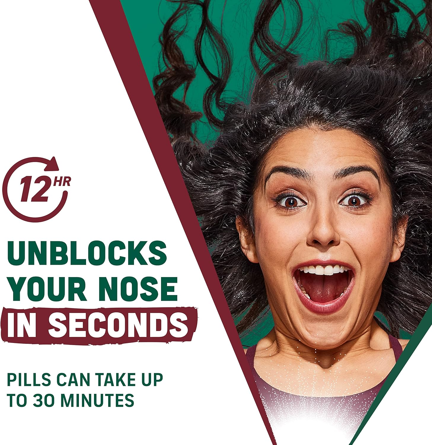 Afrin Oxymetazoline Nasal Spray for Severe Blocked Nose Relief - Unblock Your Nose in Seconds!
