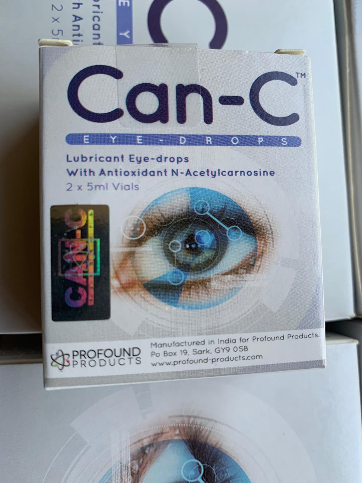 Original Can-C Lubricant Eye Drops 2x5ml box - Authentic NAC formula for cataracts Australia