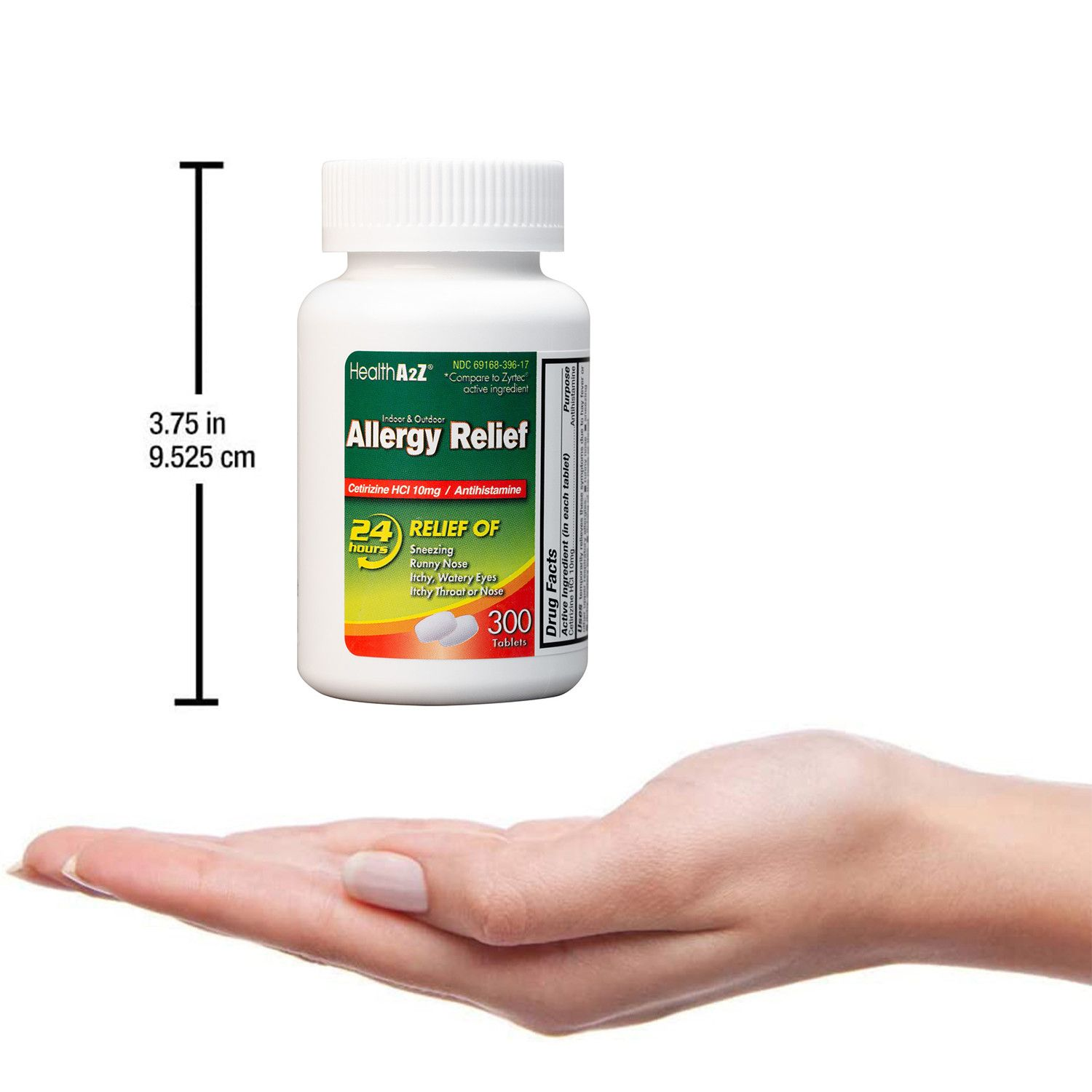 HealthA2Z® Allergy Relief Cetirizine 10mg Allergy medicine 250 count – product image 5