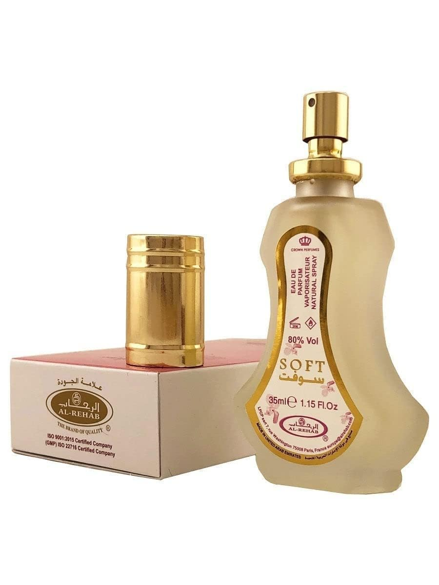 Embrace the enchanting floral scent of Soft Al-Rehab Soft Eau de Parfum Spray 35 ml.