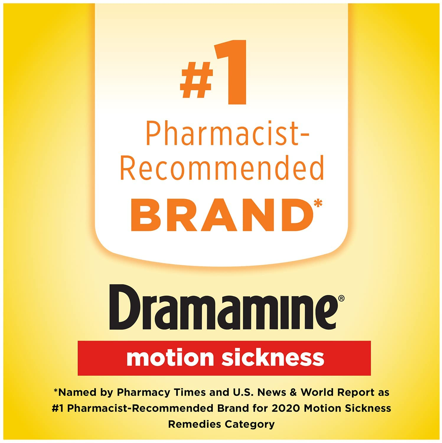 Travel with confidence with nausea and dizziness under control. #1 Pharmacist recommended travel tablets brand Dramamine.