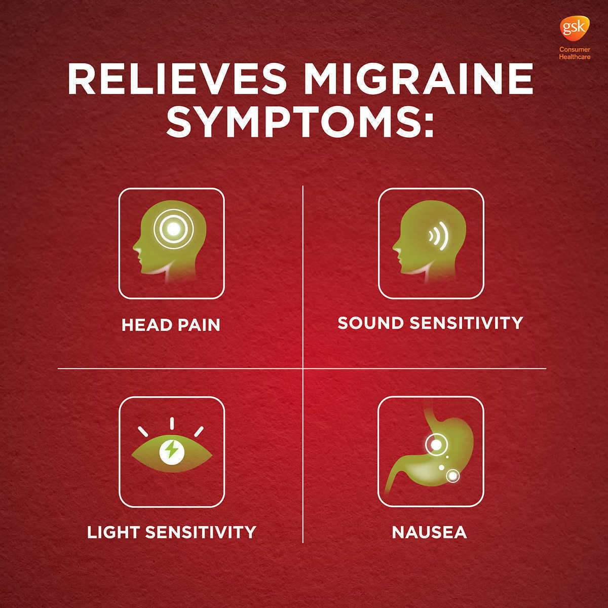 Excedrin Migraine 300 Caplets relieves migraines. Targeted relief for Head Pain, Sound and Light Sensitivity and nausea.