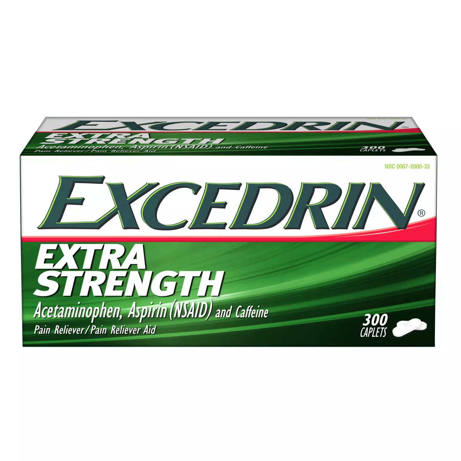 Excedrin Extra Strength coated caplets 300 count value pack packaging - Packaging View.