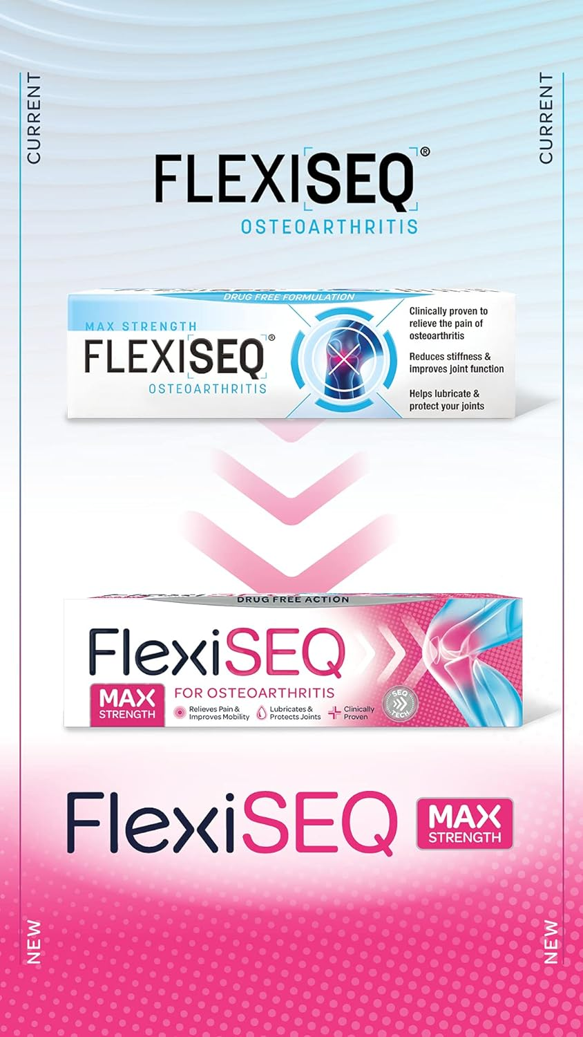 FLEXISEQ Osteoarthritis Max Strength Gel 50 g Joint Stiffness Pain Relief Muscle - product image 3