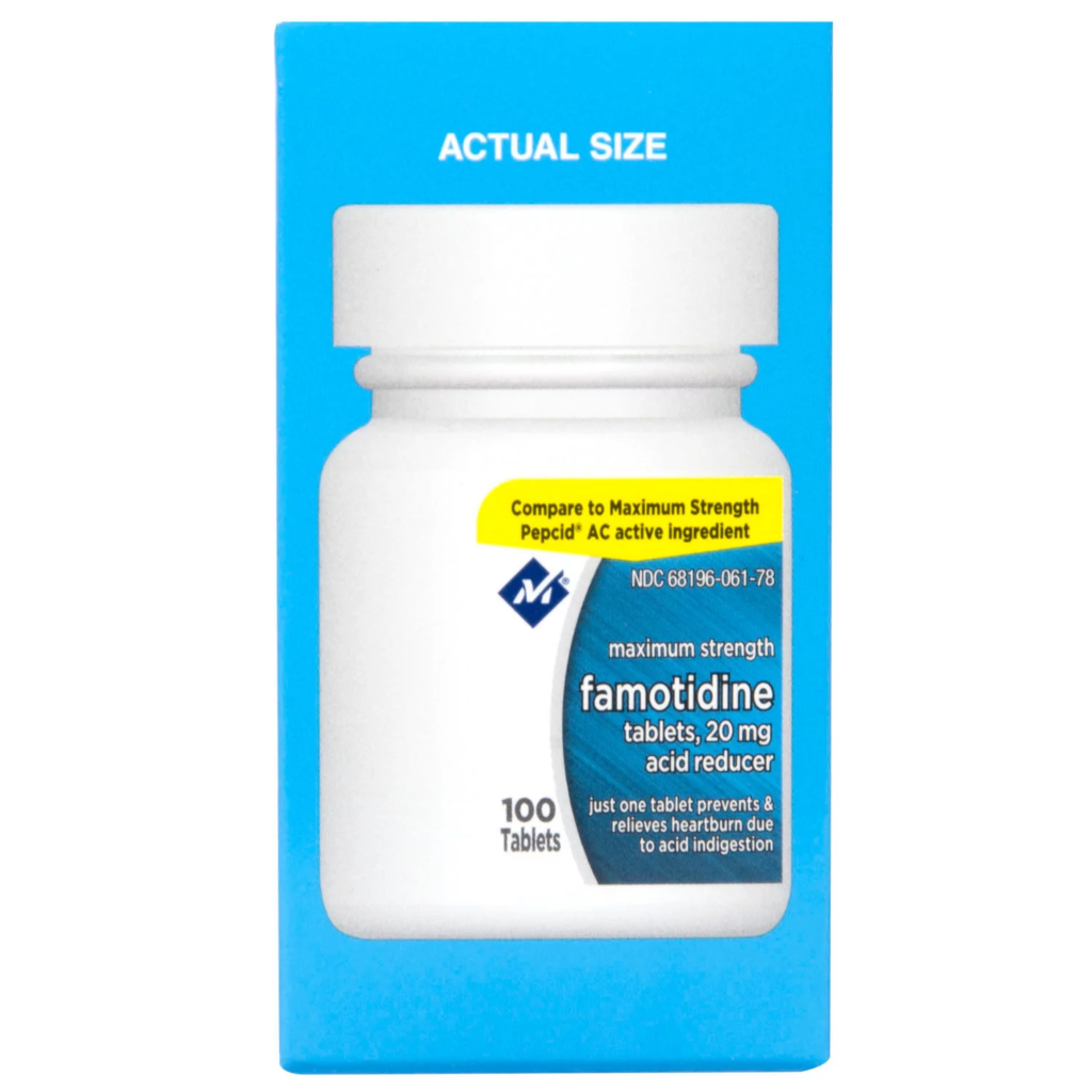 Famotidine 20 mg 100 count Acid Reducer Reflux Heartburn Relief - main product image