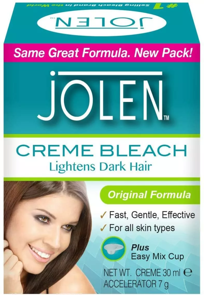 Jolen Facial Creme Bleach Lightens Dark Hair Original 125ml - main product image