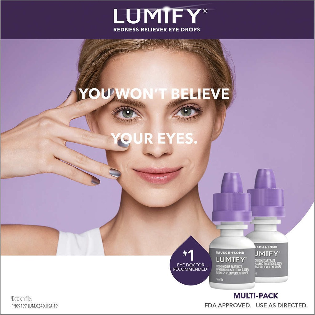 Lumify - FDA-approved eye drops for red eyes Australia. No rebound redness eye drops AU.