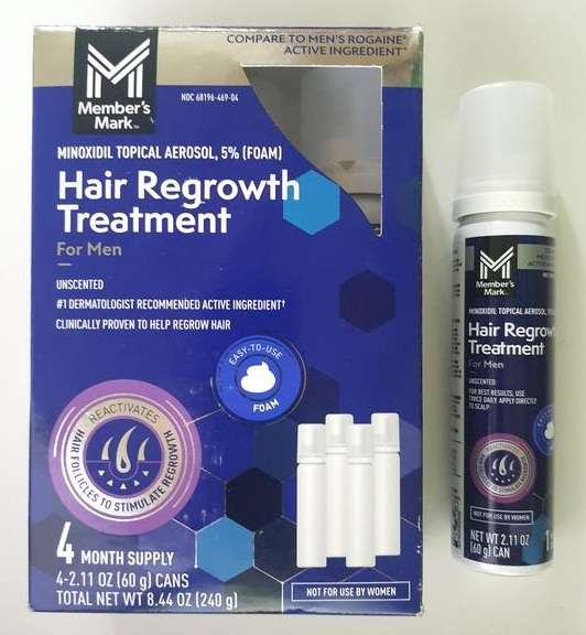 Minoxidil 5% FOAM, Hair Regrowth Treatment for Men - 4 months supply - main product image