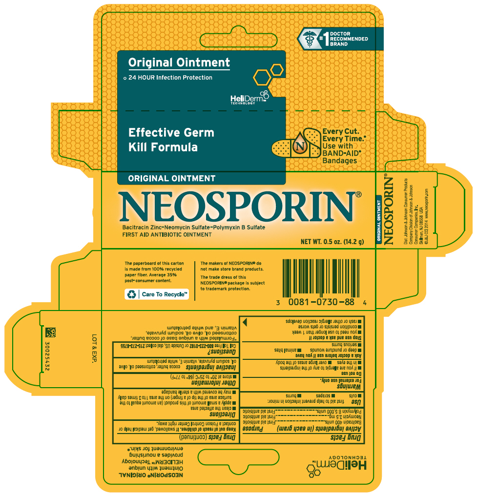 Neosporin Original First Aid Antibiotic Ointment 14g x 2 tubes + 28g tube - packaging back view