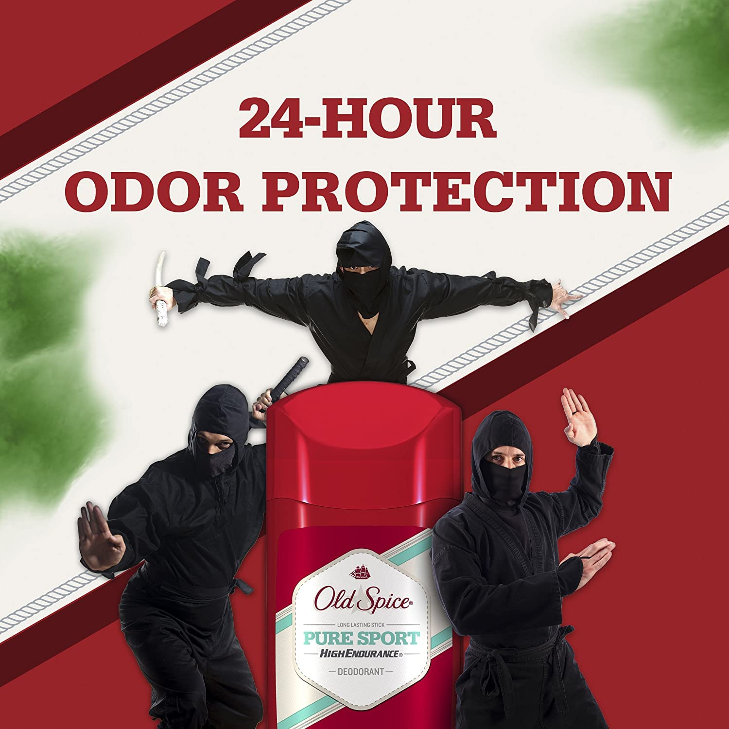 Old Spice Pure Sport deodorant - 24 hour protection overview