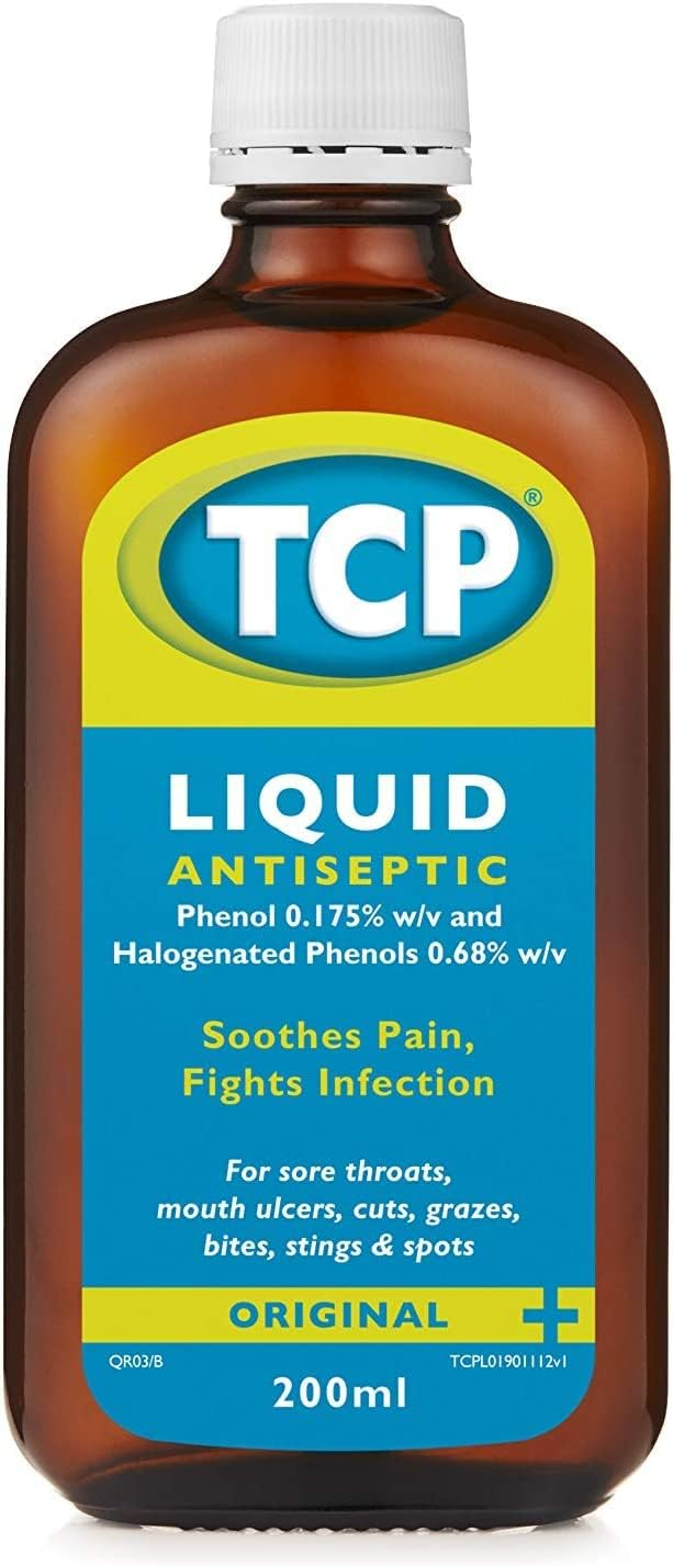 TCP Original Antiseptic Liquid 200ml Soothes Pain Fights Infection - main product image