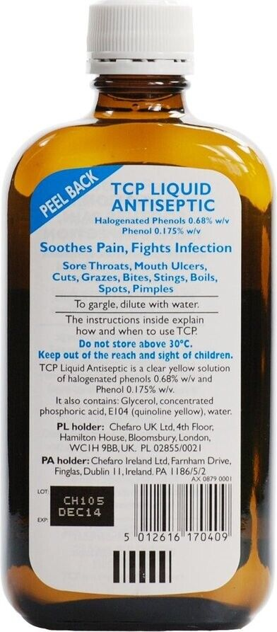 TCP Original Antiseptic Liquid 200ml Soothes Pain Fights Infection - product image 3