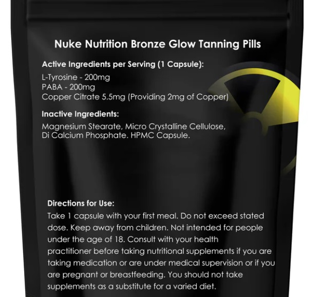 Bronze Glow Tanning Capsules High Strength Pills - product image 2
