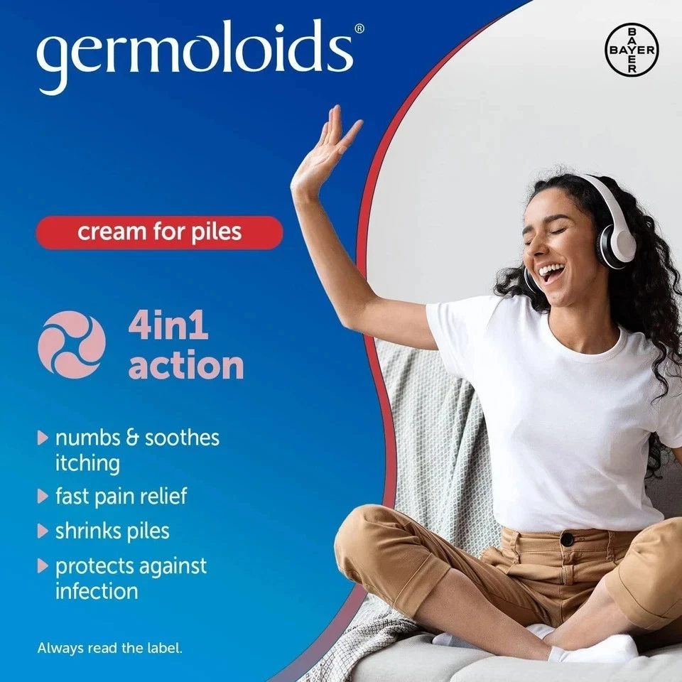 Germoloids Cream 55g - 4 in 1 for internal and external piles